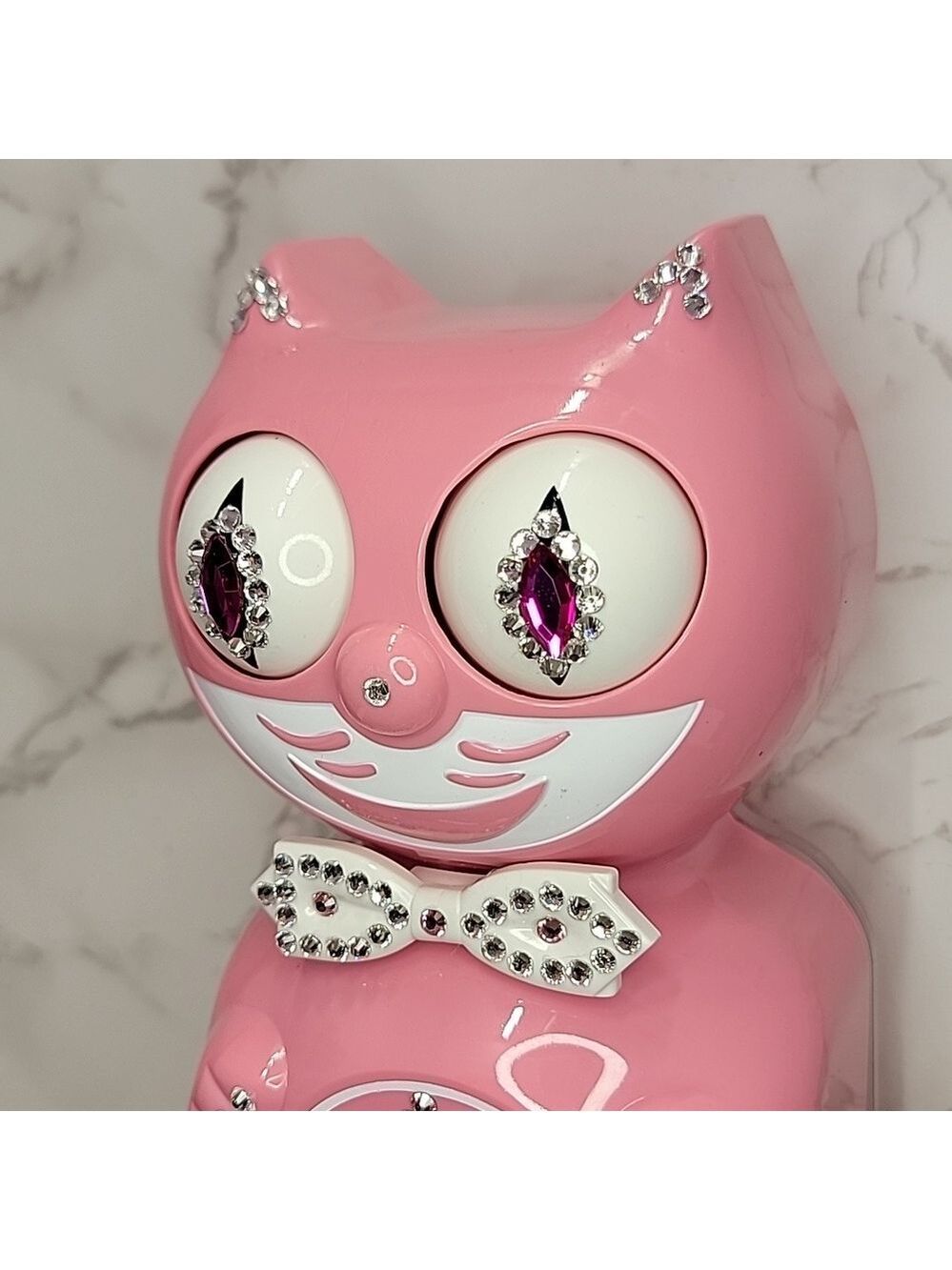 Jeweled Strawberry Ice Pink Kit-Cat Klock clock SUPER RARE - Picture 5 of 10